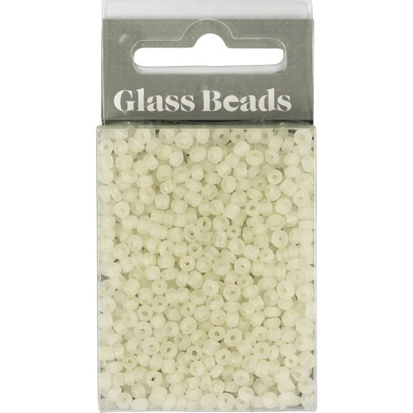 Rocaillep�rlor 3 mm Matt Frozen Vit 25 g