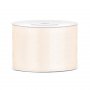 Satinband - 25 m - Ljust kr�mvitt - Bredd: 50 mm