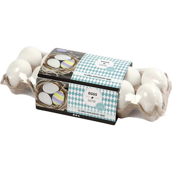 Plastägg - Vita - 12 st Plastägg - Vita - 12 st