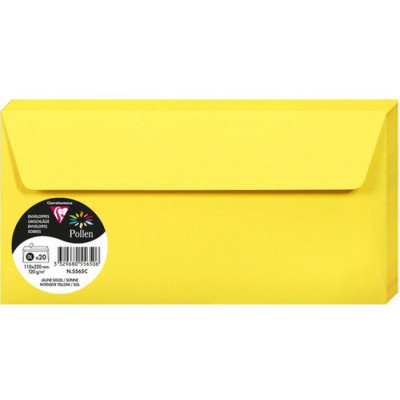 Pollen Kuvert 110x220 - 20-pack - Intensiv gul