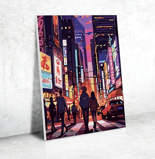 M�la efter nummer 30 x 40 cm - Tokyo