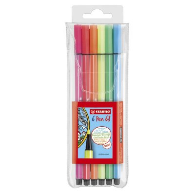 Fiberpenna Pen 68 6-pack - Neon