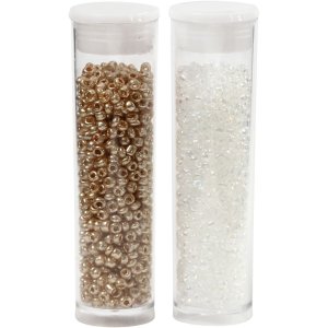 Rocaillepärlor 1,7 mm Vit 2 x 7 g Rocaillepärlor 1,7 mm Vit 2 x 7 g