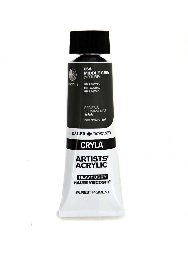 Akrylfärg Cryla 75ml - Middle Grey - Akrylfärger, Konstnärsfärger