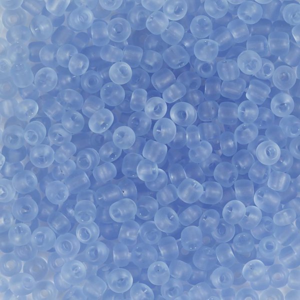 Rocaillepärlor matt frozen 3 mm Ljusblå 25 g Rocaillepärlor matt frozen 3 mm Ljusblå 25 g
