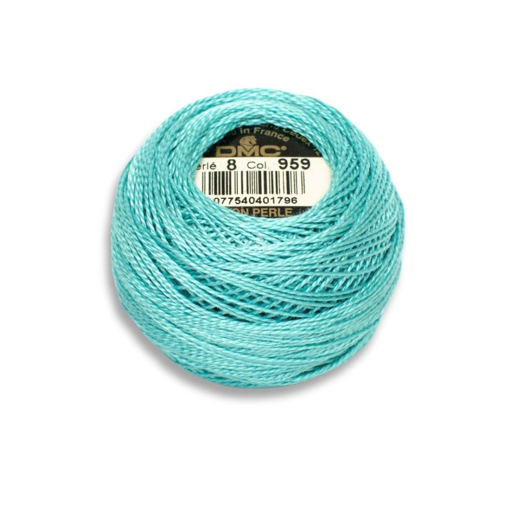 DMC Pearl Cotton Art. 116/8, 959 Medium Seagreen - Broderigarn, Garn, Sticka & virka