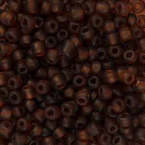 Rocaillepärlor 4 mm Matt Frozen Brun 25 g Rocaillepärlor 4 mm Matt Frozen Brun 25 g