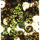 Paljetter runda platta  6 mm - guld holografisk 1.000-pack