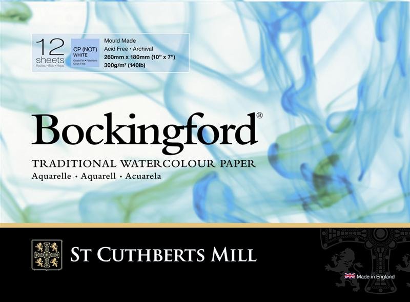 Akvarellblock Bockingford 300 G - 260 x 180 mm Not - Akvarellpapper, Block