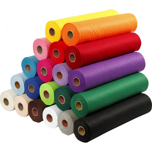 Hobbyfilt - mixade färger - 20 x 5 m Hobbyfilt - mixade färger - 20 x 5 m