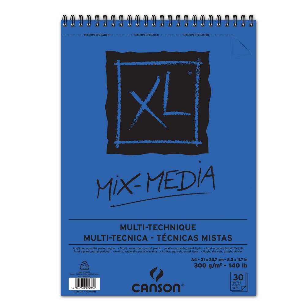 Canson XL MixMedia 300 g - A4 - Øvrige papirer, Blok