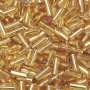 Glasp�rlor bohemiska rocaille 9 x 2 mm, guld