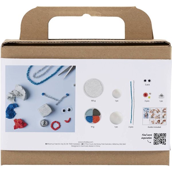 Mini DIY-sæt Modelleringsvoksrobot Blå/Grå/Rød Mini DIY-sæt Modelleringsvoksrobot Blå/Grå/Rød