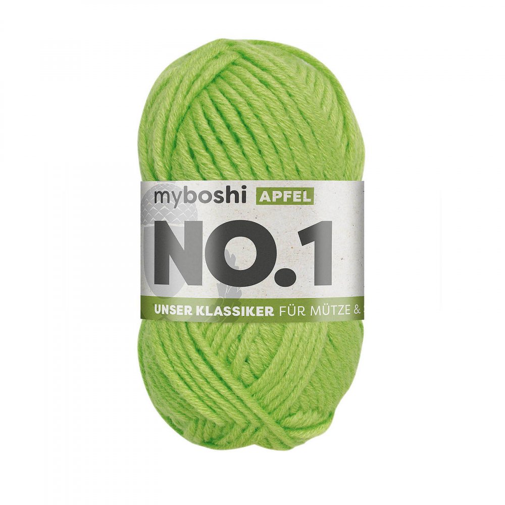 Myboshi No.1 - 50 g - Æble - Myboshi garn, Garn, Strikke, hækle, knytte og væve