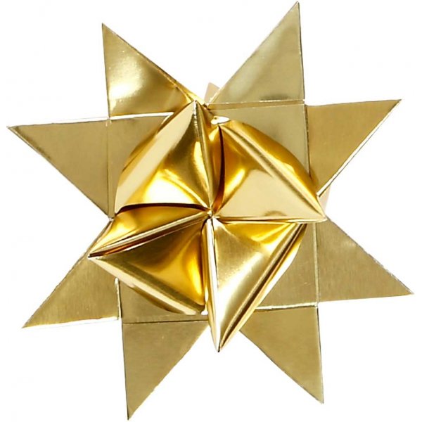 Stjärnstrimlor - guld - Ø4,5 cm - 100 strimlor Stjärnstrimlor - guld - Ø4,5 cm - 100 strimlor