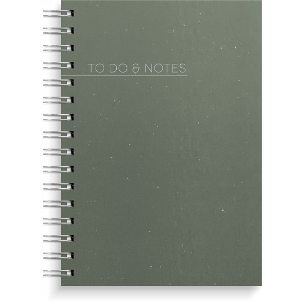 To do & notes A5 gr�n spiralbunden