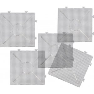 Perleplater firkantet - 10 stk