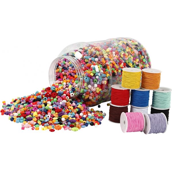 Pärlspann och Elastisk Tråd - 3 kg - 10 x 25 m Pärlspann och Elastisk Tråd - 3 kg - 10 x 25 m