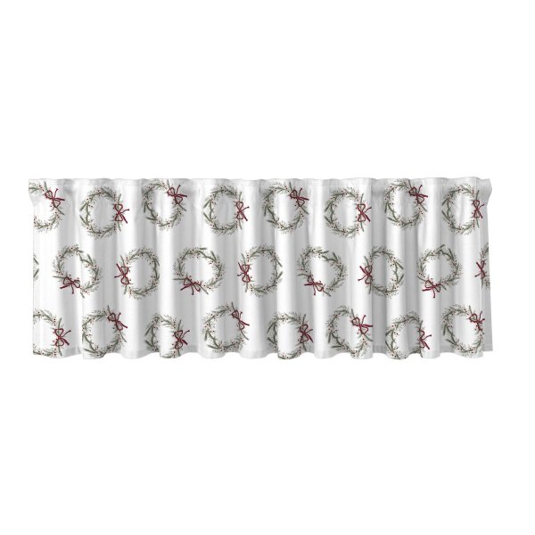 Julekrans med flere b�nd og kransm�nster 50 cm Hvid - S�lges i meterm�l