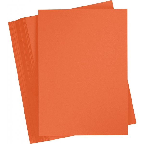Färgad Kartong - orange - A4 - 180 g - 100 ark Färgad Kartong - orange - A4 - 180 g - 100 ark
