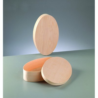 Plywoodask  250 x 150 mm H 60 mm - obehandlat oval