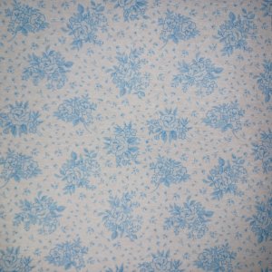 Vaxduk textil bl� blommig 140 cm