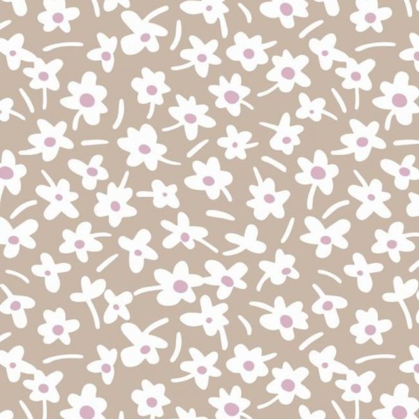 F�rdiglavet voksdug Happy days mocca rund 160 cm