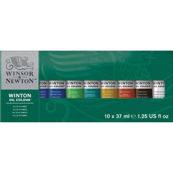 Oljemaling W&N Winton - sett 10 x 37 ml