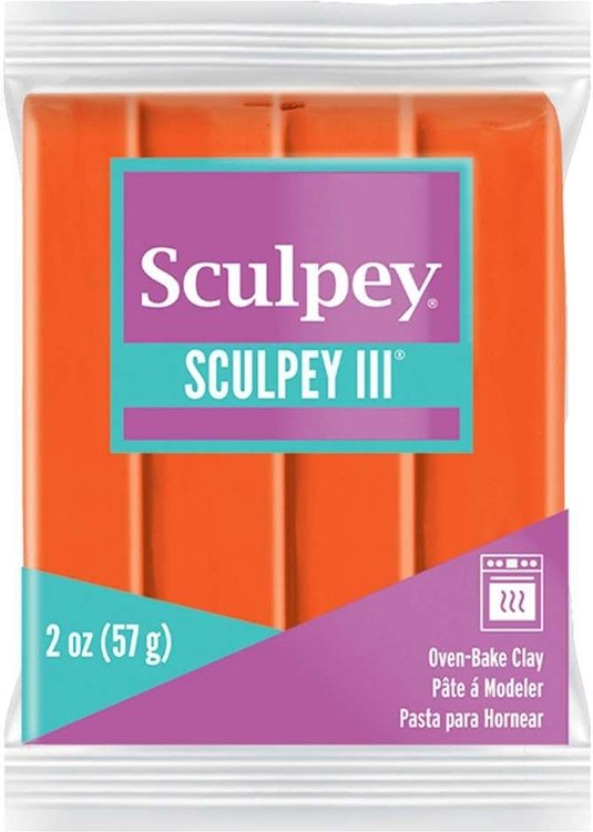 Clay Sculpey III 57g - Just Orange 1634 - Ovnhærdende ler, Modellere, Hobbyartikler til børn, Hobbymateriale, Håndværk