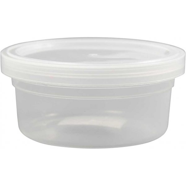 Plastburk med lock - 125 ml - 20 st Plastburk med lock - 125 ml - 20 st
