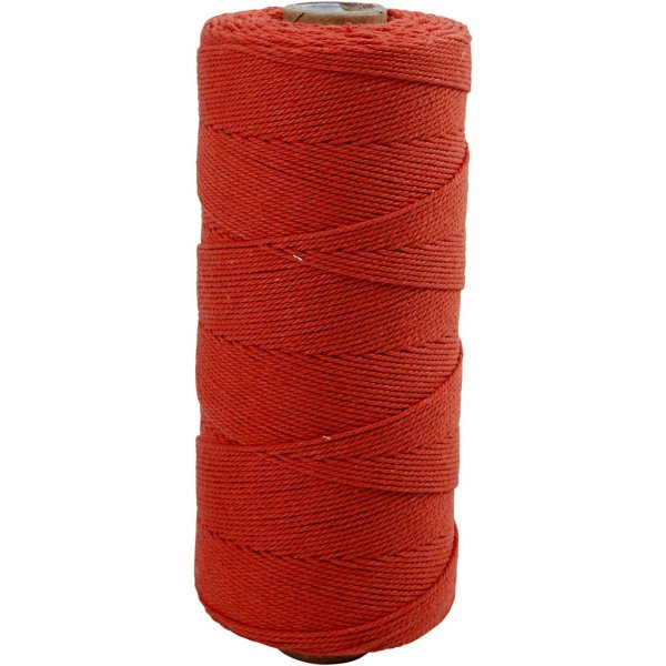 Makram�snor tynd 1 mm 315 m R�d - 1 n�gle