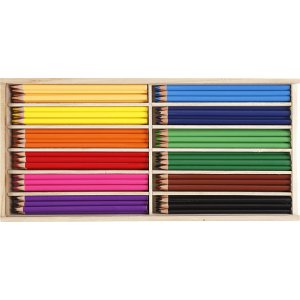 Fargeblyanter - 3 mm - blandede farger - 144 stk
