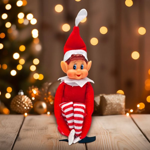 Elf on a shelf - 30cm - Röd - Nisse Elf on a shelf - 30cm - Röd - Nisse