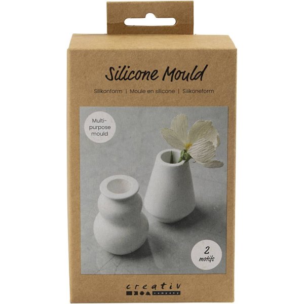 Silikonform Vase og lysholder 7,5 cm matt gjennomsiktig 2 stk Silikonform Vase og lysholder 7,5 cm matt gjennomsiktig 2 stk