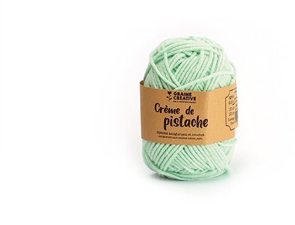 Ljusgrönt amigurumi bomullsgarn 27 g - cirka 55 m Ljusgrönt amigurumi bomullsgarn 27 g - cirka 55 m