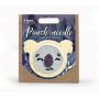 Punch needle-kit med djurhuvudram 15 cm