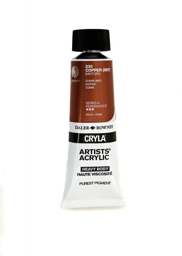 Akrylmaling Cryla 75 ml - Copper (Hue) - Akrylfarver, Kunstnerfarver