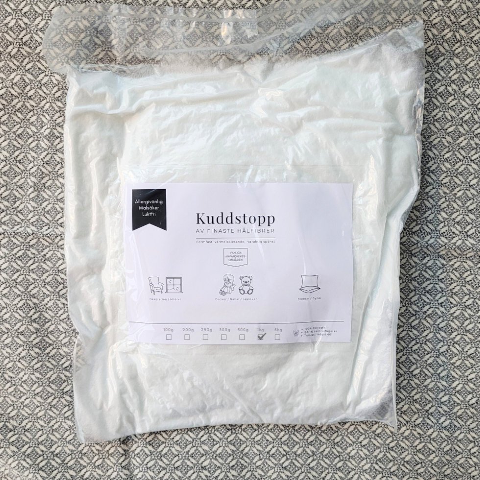 Fyld 1 kg - Polyestervat - Polstring, Dekorationmateriale, Hobbymateriale, Håndværk