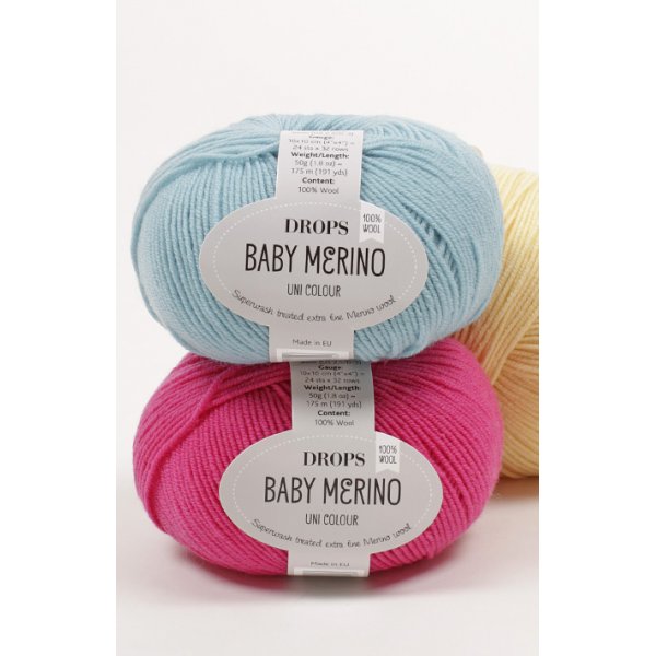 Drops Baby Merino garn - 50g (ca 40 olika färgval) Drops Baby Merino garn - 50g (ca 40 olika färgval)