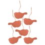 Set med 6 fåglar i MDF 14 x 7 cm Set med 6 fåglar i MDF 14 x 7 cm
