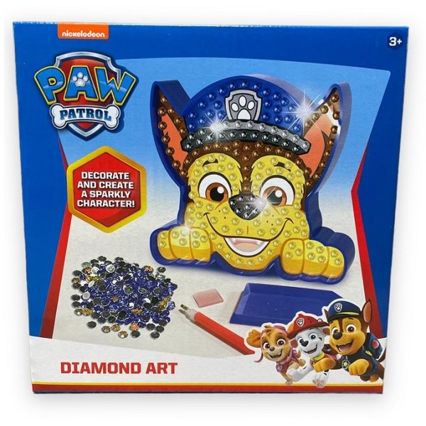 Paw Patrol diamantm�lning Chase 18x18 cm