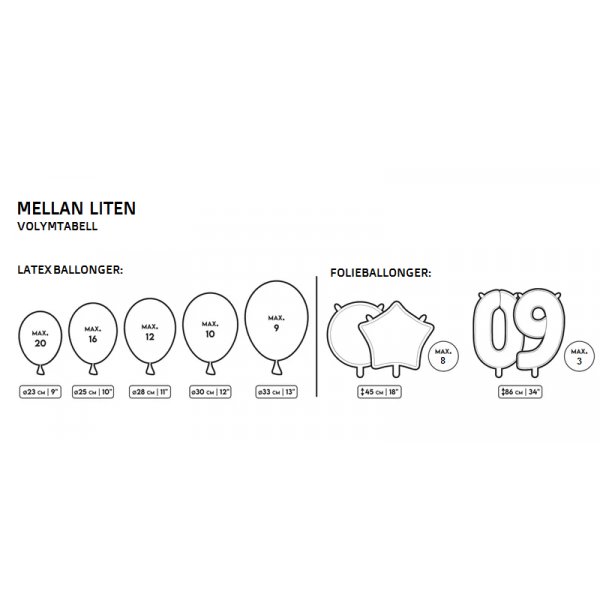 Helium - Liten - 12-15 ballonger