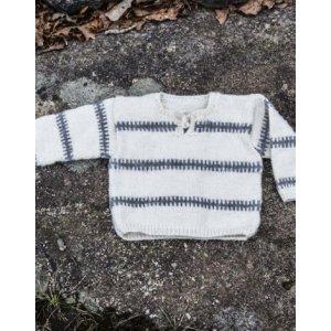 Strikkeopskrift - Mnsterstrikket sweater (snring i kraven)