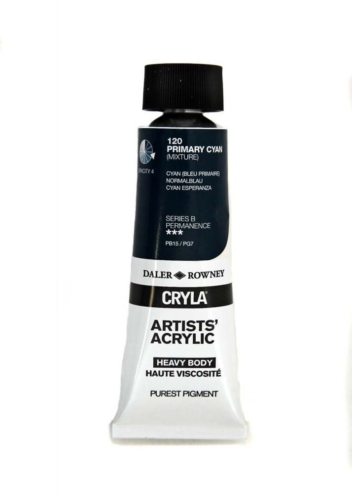 Akrylfärg Cryla 75ml - Primary Cyan - Akrylfärger, Konstnärsfärger