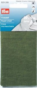 Stoflap Bomuld (stryges på) 30x10 cm Khaki - Lapper, Lapper, reparation og tekstilpleje, Sytilbehør