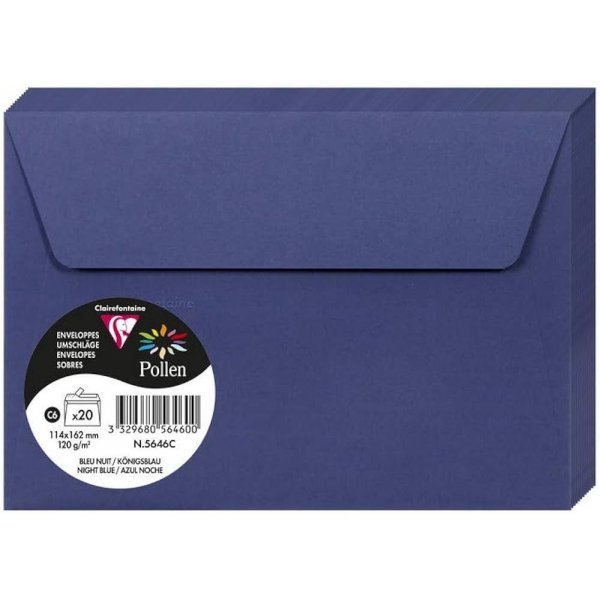 Pollen Kuvert 114x162 - 20-pack - Skimrande bl