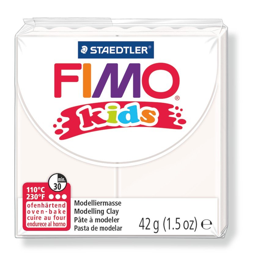 Modellervoks Fimo Kids 42g - Hvid - Fimolera, Modellere, Hobbyartikler til børn, Hobbymateriale, Håndværk