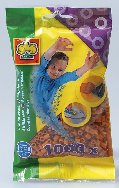Perler 1000-pak Brune - Rørperler, Perler & perleplader, Håndværk