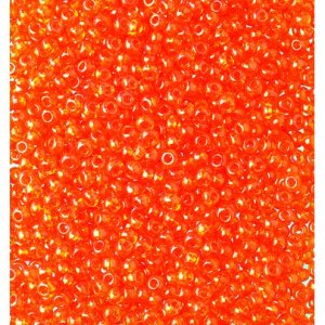 Rocailleperler gjennomsiktige  2,6 mm - oransje 17 g
