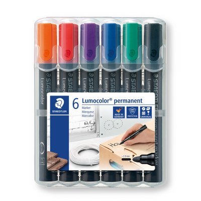 Pemanent Marker Lumocolor 2 mm - 6 penner